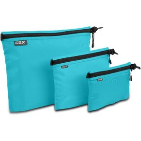 Gox 3 Pack Bag Bag Bag Bag Bag للرجال يحملون على منظم التعبئة السوستة السوستة المحمولة إلكترونيات وثيقة حقيبة مستحضرات التجميل المحمولة