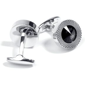 Crystal Cufflinks for Men, Shiny Cuff Links for Suit, in Gift Box, Business Cufflinks Accessories, Valentine's Day Birthday Gift for Groom Husband Dad
