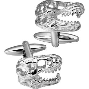 Dinosaur Head Skull Cufflinks For Men With Gift Box
