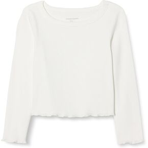 Amazon Essentials Girls and Toddlers' Long-Sleeve Cropped Rib Top