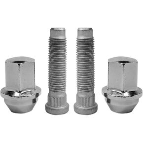 4PCS M12x1.5 Chrome Wheel Lug Stud Nut Set Compatible with Chevy Equinox Impala Monte Carlo Cadillac SRX STS ATS CTS Buick Allure Lacrosse Saturn Pontiac Solstice Torrent 611-263