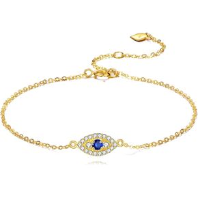 Kecho 14K Gold Evil Eye Spraclets Thin Bracelet Bracelet Protelet Hights For Women