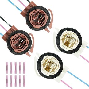 2pcs 3156 مقبس المصباح و 2pcs 3157 لمبة Sokcet مقبس الأذرع مسبقة تسخيرها لضوء ضوء انعطاف ضوء الفرامل ضوء النهار أثناء النهار