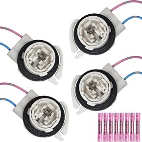 4PCS Wire Harness Pigtail Light Socket Repair Kit for 4114, 4157, 3157 Bulbs - Replaces 19258649, LS94, 645-607 for Daytime Running Light Socket,Turn Signal Lamp Socket,Brake Light Socket