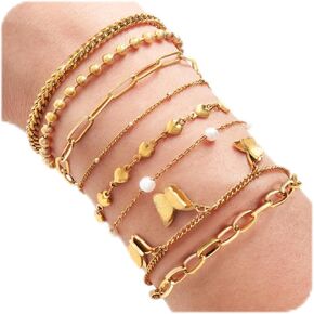 Women's Gold Bracelet, 18K Gold Plated Exquisite Bracelet