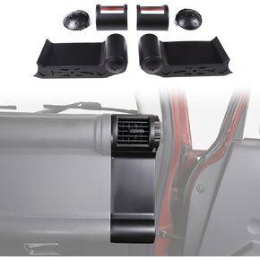 ملحقات داخلية باللون الأسود غير اللامع للسيارات متوافقة مع FJ Cruiser 2007-2021 لوحدة التحكم المركزية للسيارات وملحقات تزيين الأبواب (لوحة التروس)