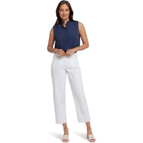 NYDJ Women's Balloon Ankle Jeans in Optic White