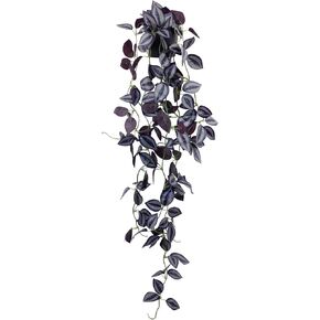 Loywree Phadet Plants سلسلة اصطناعية داخلية من نباتات اللؤلؤ في الأواني السوداء ، نباتات معلقة خضراء واقعية عضارية لزخارف حديقة ديكور الجرف