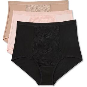 Warner's Women's Blissful Benefits Tummy-Smoothing Comfort Microfiber Brief 3-Pack Wrw251br08w