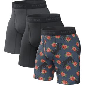 زوج من اللصوص RFE Super Fit Men's Boxer Boxer Binds Black/Gray