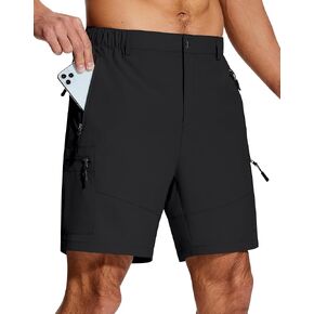شورتات البضائع المشي لمسافات طويلة 7 "inseam 6 zipper pockets تمتد بسرعة خفيفة الوزن خفيفة الوزن قصيرة لجولف أعمال الصيد غير الرسمية للجولف