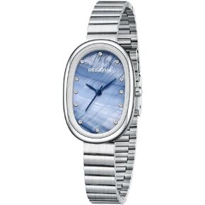 Elegant Watches for Women Oval Ultra-Thin Dial Easy Reader Watch Fashion Women Stainless Steel Band Wristwatch