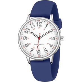 Waterproof Nurse Watch for Medical Professionals,Doctors Nursing Women Men,12/24 Hour Military Time,Analog Watch with Second Hand Nursing Luminouse Easy Read Dial Nurse Watches for Women