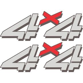 4x4 Decals for Trucks Chevy Silverado 1998-2007 Bed Side 1500 2500 HD (Die-Cut (Peel & Stick))