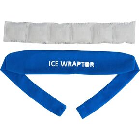 Ice Wraptor Bandana + 4 inserts:Just Add Water & freeze. Keep Neck, Head, oints Cool. Portable Ice Therapy for Pain Relief.Adjustable, Lightweight Comfortable- w/ 5 2.5"x15" Reusable Cryosheet Inserts