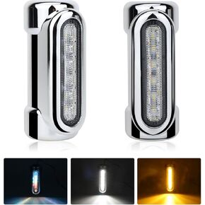 Motorcycle Highway Bar Light Multicolor Motorcycle Crash Bar Lights with Chasing Color&Amber&White Turn Signal Lights DRL Fits for 1-1/4" Crash Bar Touring Driving Bike-1 Year Warranty