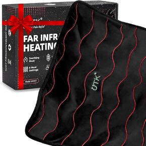 UTK Heating Pad for Back Pain Relief with Far Infrared Therapy, Infrared Heating Pad with Tourmaline, 2H Auto-Off for Shoulder, Period Cramps,Knee, Sciatica Pain Relief - 20''x24''