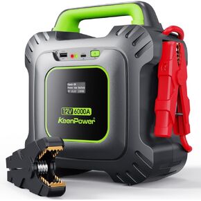 6000A Super Capacitor Jump Starter [المشابك المطورة وإصدار الشاشة] -لا توجد بطارية تقليدية ، مدعومة من 6 × 3000F Supercapacitors ، تعمل في -45 درجة فهرنهايت ، شحن سريع لمدة 3 دقائق للاستخدام الفوري