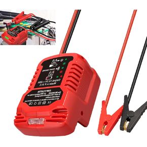 Jump Starter Adapter for DeWalt 20V/60V Li-ion Battery Powered with Jumper Cable Clamps Portable Car Battery Charger Jump Starter(Battery Not Included)