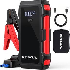 Jump Starter 4000a ، 12V Car Battery Jump Starter مع شحن سريع USB (حتى 10.0 لتر غاز أو محرك ديزل 8.0 لتر) ، معززة بطارية مع 3 أوضاع مصباح يدوي وكابل الطائر