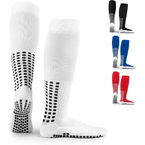 LUX Anti Slip Soccer Knee Socks,Non Slip Football/Basketball/Hockey Sports Grip Socks