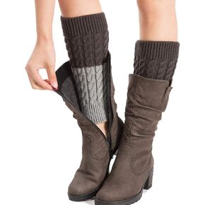 Bestjybt Womens Leg Warmers Crochet Knitted Long Boot Socks Warm Boot Cuffs