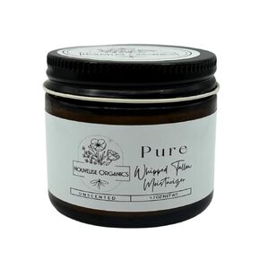 Nouvelise Organics: Handmade PURE Whipped Tallow Moisturizer - 100% Grass Fed Tallow & Organic Jojoba oil | Whole Body & Face | UNSCENTED for all skin types (1.7oz)