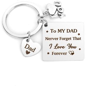 Dad Gifts for Fathers Day from Daughter Son Birthday Gifts for Dad I Love You Keychain Gift for Christmas Thanksgiving Valentine Mother's Day Father Daughter Gift