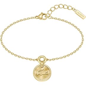 Lacoste Memento Pendant Bracelet for Women - Stainless Steel Jewelry - Adjustable Band - Classic Collection, Icon Design - Fashion Accessory - Gift For Her