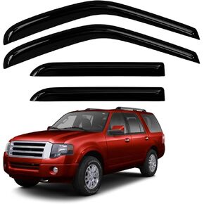 حراس المطر متوافقون مع 2004-2014 F150 Supercab Rain Main Main Main Main For Windows Window Window Difflectors