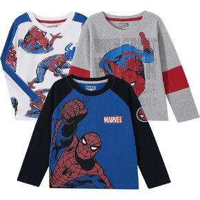 Marvel Spider-Man Boys 3 Pack Long Sleeve Shirt for Toddler and Big Kids in Saudi Arabia