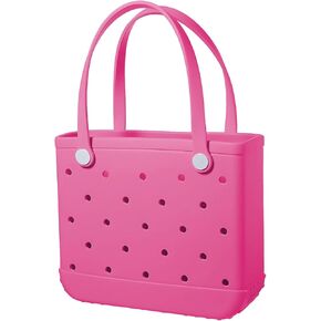 Beach Bag Rubber Tote Bag Waterproof Travel Bags for Women Washable Tote Bag Handbag for Beach Sports Pool Market