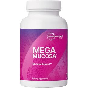 Microbiome Labs MegaMucosa Gut Health Powder - Digestive Supplement with Complete Mucosal Support for Healthy Gut & Immune Function - Dairy-Free Immunoglobulins & Amino Acids - Berry Acai (5.5 oz)
