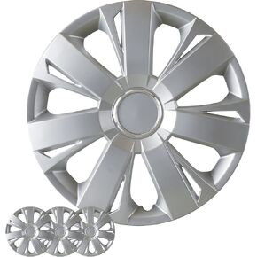 مجموعة أدوات Hubcaps 4 عبوات ، مجموعة محور 14 بوصة مجموعة من أغطية 4 عجلة مع حلقات الاحتفاظ الشاملة ، وحافات سيارة من الفضة البلاستيكية من طراز ABS لجميع الطرز (SG-5077-B-14)