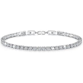 14K Gold Plated Cubic Zirconia Tennis Bracelet for Women, Gift Packaging Included for Your Special Her, Hypoallergenic for Sensitive Skin
