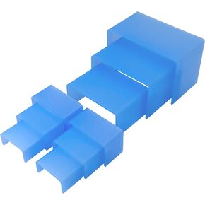 Cbox CupoBox 9 قطعة من الناهض أكريليك أزرق مزرق مجموعة للمقتنيات ، والأشكال ، والتماثيل ، وعرض المجوهرات ، والسلع المخبوزة ، واستخدام التجزئة ، والبضائع ، والتخزين ، والتنظيم