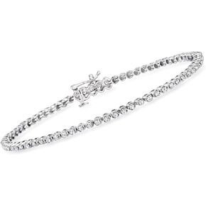 RS Pure by Ross-Simons 1.00 CT. T.W. سوار تنس الماس في الفضة الاسترليني