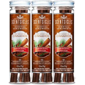 Scentsicles Scented Christmas Tree Ornaments, White Winter Fir Scent - 3 Bottles (18 Sticks Total) in Kuwait