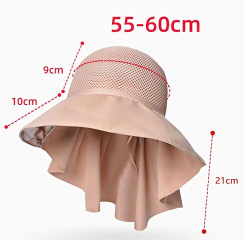Sun Hat for Women UPF 50+ UV Sun Protection Wide Brim Foldable Summer Beach Bucket Cap with Neck Flap Outdoor in Saudi Arabia