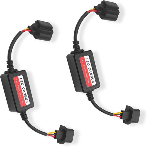 2 PCS Car H13/9008 وحدة فك ترميز مصباح LED ، قابس مقاوم للماء والتشغيل LED LED System Anti-Flicker Harness Canbus Error Code ، مرشح LED Radio Audio ، Universal لمعظم السيارات (أسود) in Saudi Arabia
