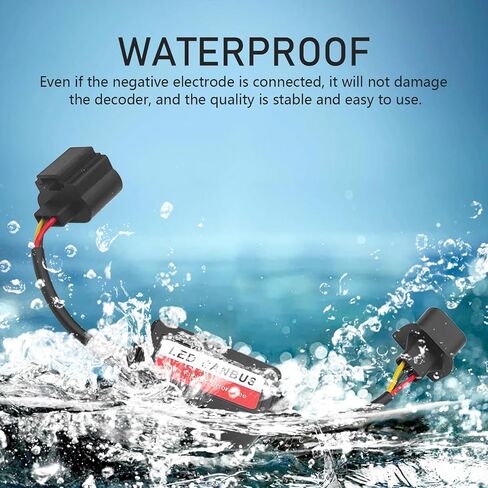 2 PCS Car H13/9008 وحدة فك ترميز مصباح LED ، قابس مقاوم للماء والتشغيل LED LED System Anti-Flicker Harness Canbus Error Code ، مرشح LED Radio Audio ، Universal لمعظم السيارات (أسود) in Saudi Arabia