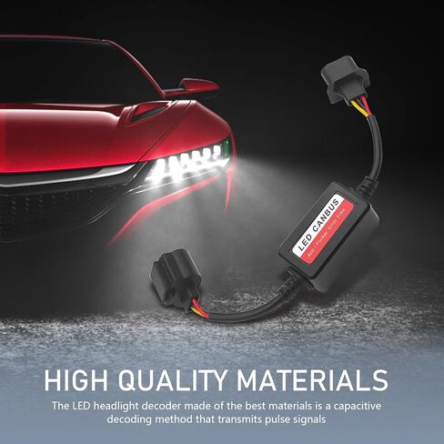 2 PCS Car H13/9008 وحدة فك ترميز مصباح LED ، قابس مقاوم للماء والتشغيل LED LED System Anti-Flicker Harness Canbus Error Code ، مرشح LED Radio Audio ، Universal لمعظم السيارات (أسود) in Saudi Arabia