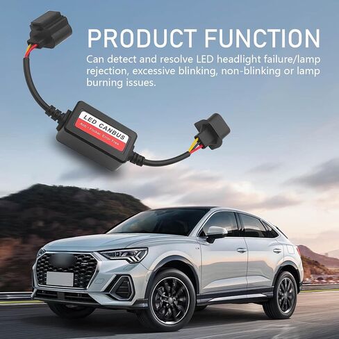 2 PCS Car H13/9008 وحدة فك ترميز مصباح LED ، قابس مقاوم للماء والتشغيل LED LED System Anti-Flicker Harness Canbus Error Code ، مرشح LED Radio Audio ، Universal لمعظم السيارات (أسود) in Saudi Arabia