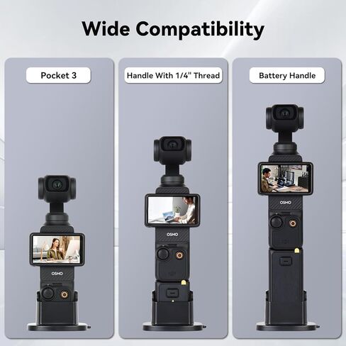 حامل تثبيت مغناطيسي UTEBIT متوافق مع DJI Osmo Pocket 3، حامل حقيبة ظهر بمشبك 360 درجة قابل للتعديل على سطح المكتب، سطح عمودي، تثبيت سريع، أسود in Saudi Arabia