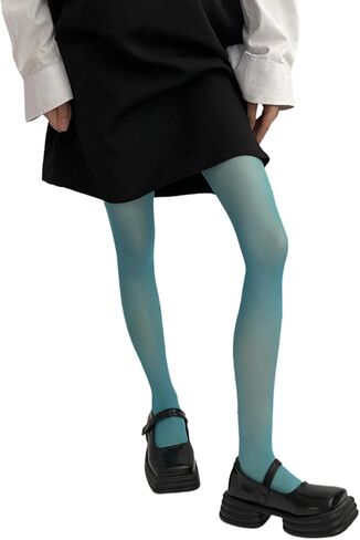 Women Solid Candy Colored Thin Seamless Pantyhose Spring and Semi Opaque Colorful Elastic Footed Tights Stockings in Saudi Arabia