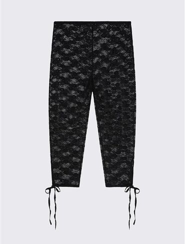 Women Sheer Floral Lace Leggings Capris Y2K See Through Knee Length Tights Thigh High Stockings in Kuwait