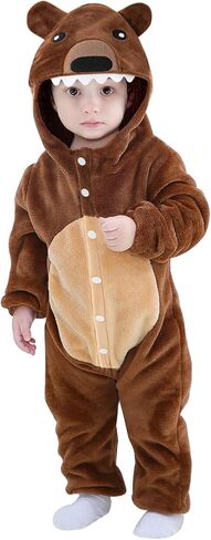 MOMMY'S NEW MAN Infant Toddler Kid Halloween Cosplay Costume Kids' Animal Outfit Hooded Romper Jumpsuit in Kuwait