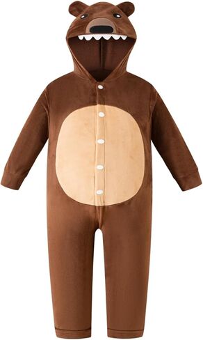 MOMMY'S NEW MAN Infant Toddler Kid Halloween Cosplay Costume Kids' Animal Outfit Hooded Romper Jumpsuit in Kuwait
