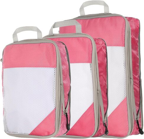 Harfington 3PCS Compression Compression Backing Cube لحقوق حقائب خفيفة الوزن منظمي الأمتعة أكياس أساسيات السفر من أجل حقائب تحمل على حقائب السماء الأزرق in Kuwait