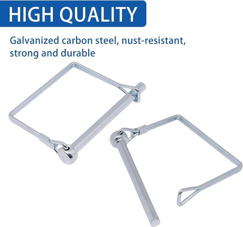 10pcs 1/4" Trailer Hitch Pin, Trailer Coupler Pin PTO Shaft Locking Pin Safety Trailer Pin for Farm, Garden, Lawn, Hitches (Aquare & Arch) in Saudi Arabia